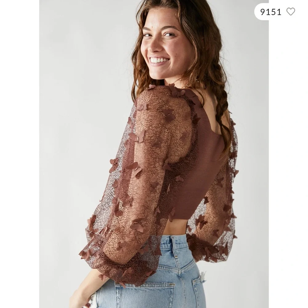 Free People Flutter By crop top - Picture 1 of 4